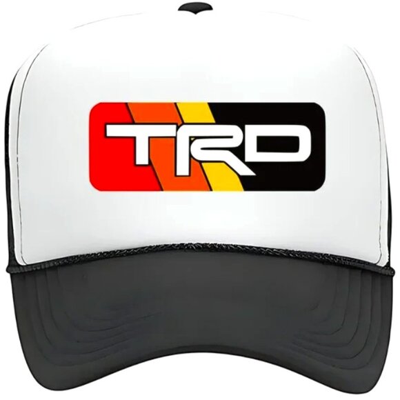TRD Toyota Foam Mesh Trucker Snapback Hat Cap Black - Picture 1 of 2